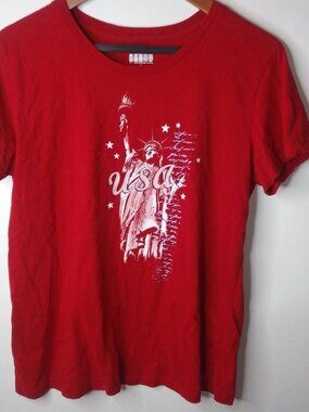 Kohls L Statue Lady Liberty Red White Top